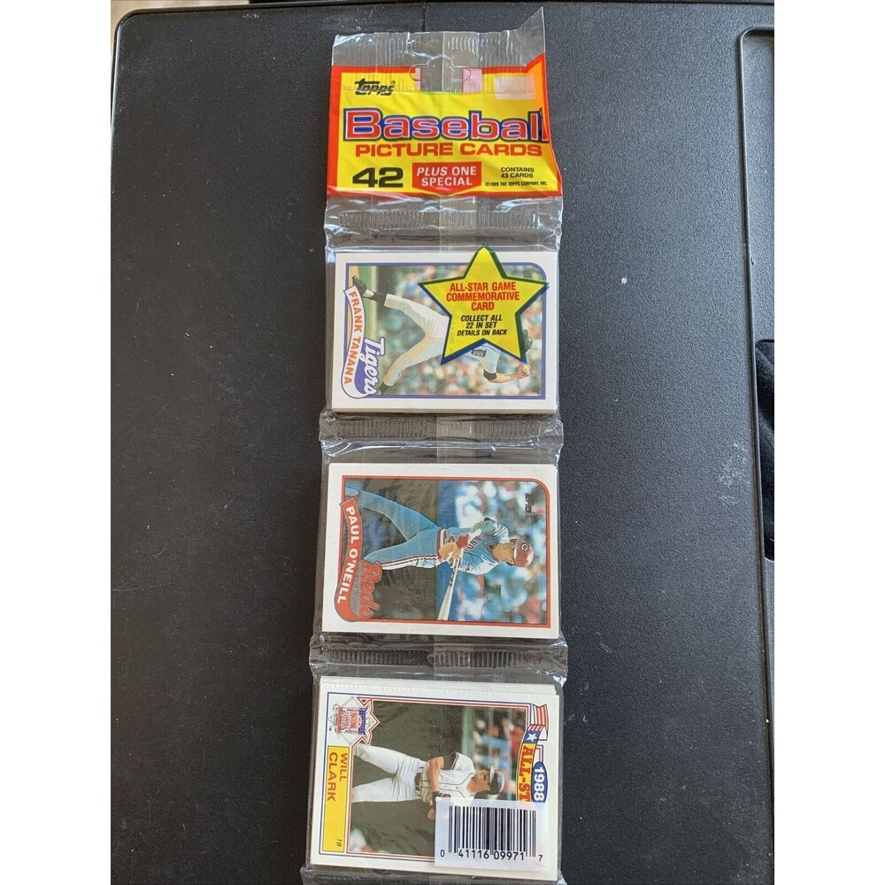 1989 Topps MLB Rack Pack RC New Unopen 43 Cards Ryan, Griffey, Grace, Ripken, Bo